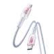 Joyroom S-A42 Crystal-Clear USB-C į USB-C laidas 1.2m, Baltas