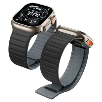 Spigen Athlex Air Strap for Apple Watch 44 / 45 / 46 / 49 mm - Black / Gray