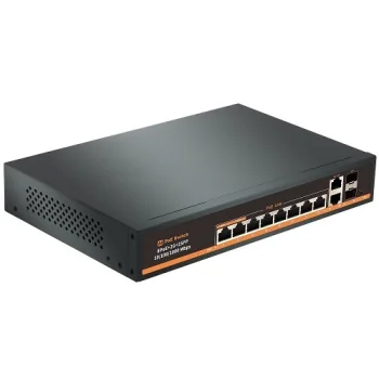 PoE komutatorius 8x Gigabit PoE + 2x Uplink + 2x SFP, 120W