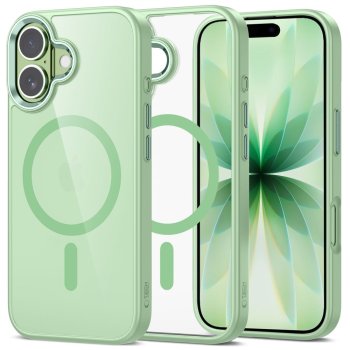 Tech-Protect MagMat MagSafe dėklas skirtas iPhone 17, skaidri žalia