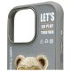Nimmy Cool&Cute 2.0 Bear dėklas, skirtas iPhone 16 Pro Max, pilkas