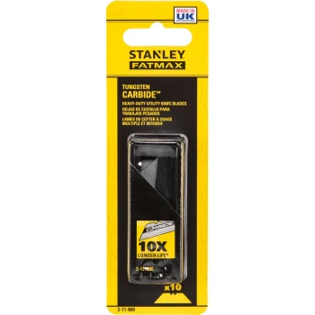 Stanley Carbide trapeciniai peiliukų ašmenys 2-11-800, 62 x 0.63 mm, 10 vnt., sidabrinė
