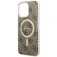 Dėklas Guess 4G MagSafe, skirtas iPhone 15 Pro Max, rudas
