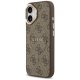 Guess 4G PU Classic Logo MagSafe dėklas iPhone 17 telefonui, rudas
