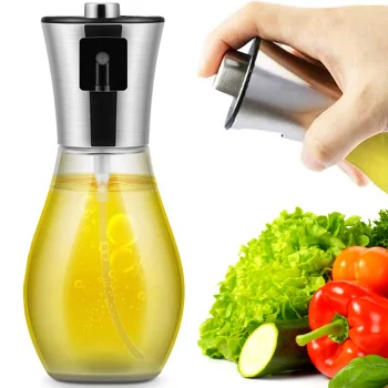 Aliejaus ir acto purkštuvas dozatorius, 200 ml, sidabrinės spalvos