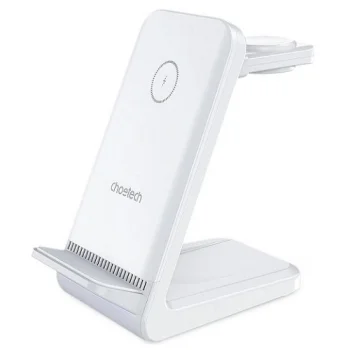 Belaidis įkroviklis CHOETECH 3-in-1 15W, baltas