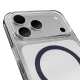 Puro Lite Mag dėklas iPhone 17 Pro Max telefonui, skaidrus su mėlynu žiedu