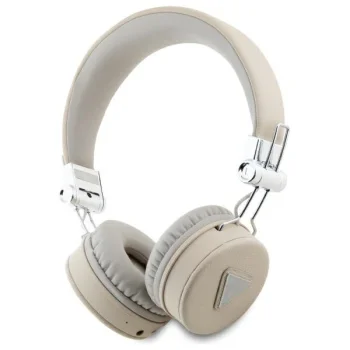 Guess GUBH70PGTSPSE ENC Bluetooth 5.3 On-Ear Wireless Headphones, Beige