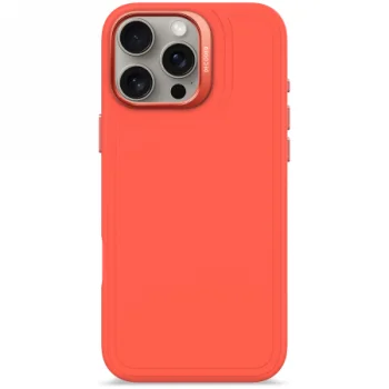 Decoded AntiMicrobial Silicone Stacks dėklas su MagSafe iPhone 16 Pro Max, oranžinis
