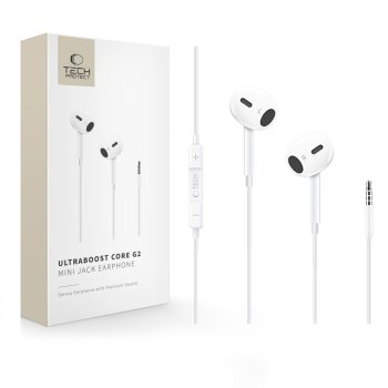 Tech-Protect Ultraboost Core G2 3.5mm Earphones White