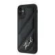 Karl Lagerfeld dėklas iPhone 11 / XR Diagonal Quilted Script, juodas