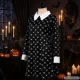 Wednesday Addams vaikiškas kostiumas - suknelė, 115–125 cm