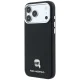 Karl Lagerfeld Grained Karl Head Metal MagSafe dėklas skirtas iPhone 18 Pro Max / 17 Pro Max, juodas