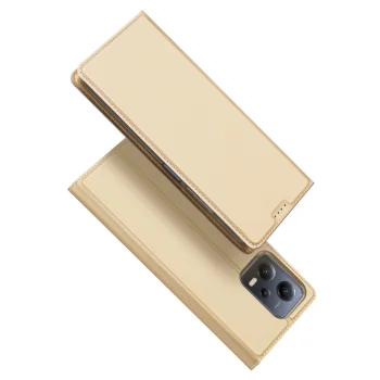 Dux Ducis Skin Pro atverčiamas dėklas Redmi Note 12 5G / Poco X5 5G, auksinis