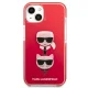 Karl Lagerfeld Karl & Choupette Head dėklas iPhone 13 / 14 / 15 (6.1\"), raudonas