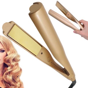 2-in-1 Hair Straightener and Curler Twist, 40W, Gold