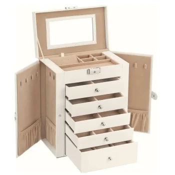 Jewelry Organizer Stand Tall for Necklaces and Earrings, White