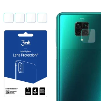 3MK Lens Protection hibridinis kameros stiklas Redmi Note 9 Pro, 4 vnt.