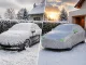 Vandeniui atsparus automobilio uždangalas XXL su veidrodėlių kišenėmis, sidabrinis