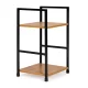 Industrial Nightstand with 2 Shelves, Modern Loft End Table by ModernHome, Wild Oak