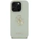 Guess dėklas iPhone 16 Pro Max telefonui, PU Grained Big 4G, žalias