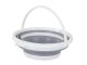 Collapsible Silicone Bucket, 10 L, Grey/White
