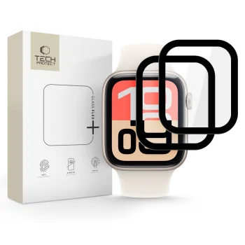 Hibridinis apsauginis stiklas Tech-Protect Glass Flex+ Apple Watch 40mm, 2 vnt., juodas
