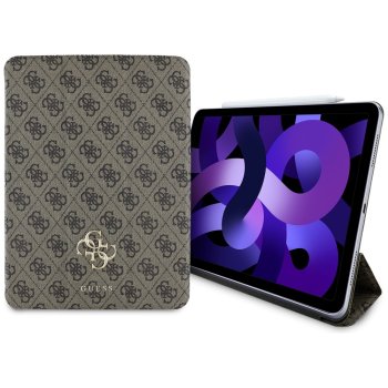 Guess Magnetic 4G Big Logo atverčiamas dėklas iPad Air 11" (2024), rudas