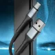Laidas 3mk Hyper Cable N-SERIES USB-A į Micro USB 50cm 10W QC 3.0, juodas