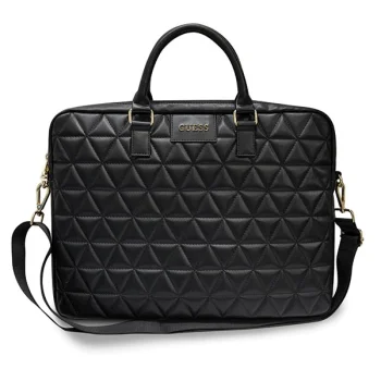 Guess Quilted nešiojamojo kompiuterio krepšys 16", juodas