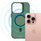 „3mk Smoke MagCase“ dėklas „iPhone 16 Pro Max“, žalias pusiau skaidrus
