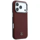 Mercedes Leather Semi Wrap Wood Effect MagSafe dėklas iPhone 17/18 Pro Max, bordo