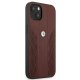 BMW dėklas iPhone 13 mini, Leather Curve Perforate, raudonas