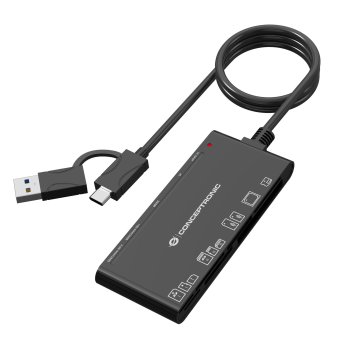 Conceptronic BIAN10B 7-in-1 USB 3.0 kortelių skaitytuvas, juodas