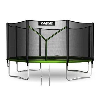 Batutas Neo-Sport 374 cm (12 ft) su išoriniu tinklu ir kopėtėlėmis