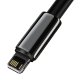 Baseus Tungsten Gold USB ir Lightning laidas, 2.4A, 2 m, juodas