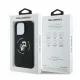 Karl Lagerfeld Silicone Karl&Choupette Heads Ring MagSafe dėklas iPhone 16 Pro Max, juodas