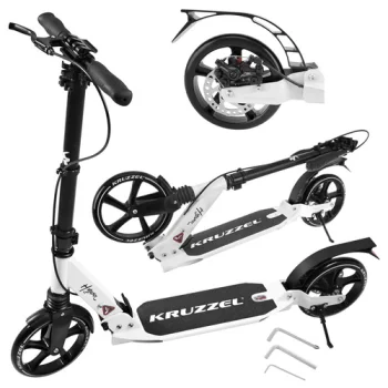 Kruzzel Hyperion sudedamas paspirtukas vaikams ir suaugusiems, iki 100 kg, 200 mm