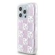 DKNY Liquid Glitters Checkered dėklas, skirtas iPhone 15 Pro, baltas