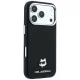 Karl Lagerfeld Grained Choupette Head Metal MagSafe dėklas iPhone 17 Pro / 18 Pro, juodas