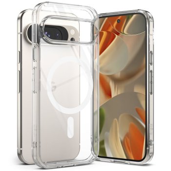 Ringke Fusion MagSafe dėklas, skirtas Google Pixel 9 / 9 Pro, skaidrus