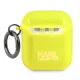 Karl Lagerfeld AirPods 1 / 2 dėklas Choupette Head, geltonas