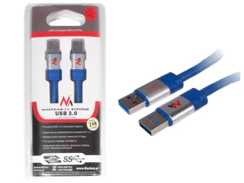 USB 3.0 laidas Maclean MCTV-606 USB-A į USB-A 1.8m, mėlynas