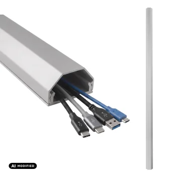 Aliumininis kabelių maskavimo kanalas Maclean MCTV-897 S, 33x18x750 mm, sidabrinis