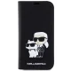 Karl Lagerfeld dėklas-knygutė iPhone 14 Pro telefonui, juodas