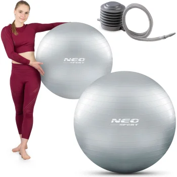 Neo-Sport gimnastikos kamuolys 75 cm, sidabrinis