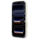 Guess Grained Triangle Logo MagSafe dėklas iPhone 18 Pro / 17 Pro, smėlio spalvos