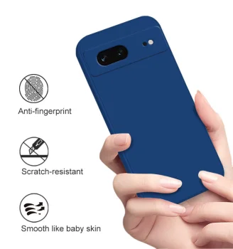 Matinis silikoninis dėklas Google Pixel 10a, mėlynas