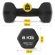 Ketaus svarmenys su gumine danga 4FIZJO 2 x 8 kg, juodi