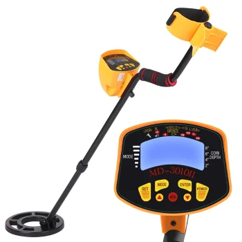 Case MD3010 metalo detektorius su LCD ekranu ir vandeniui atsparia rite, juodas/oranžinis